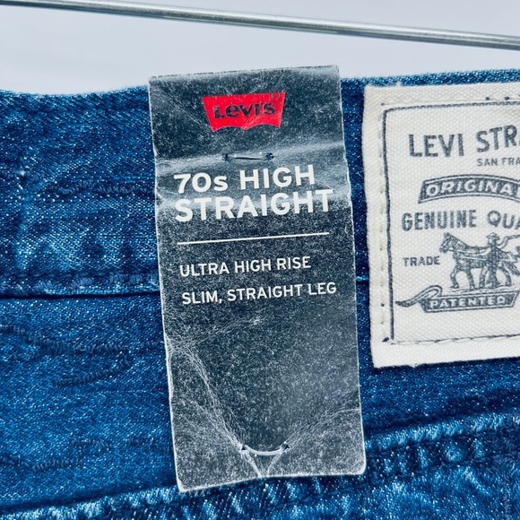 Levi's 70's High Straight Wellthread Collection Women’s Jeans Blue Sz 28x29 New - Picture 15 of 16